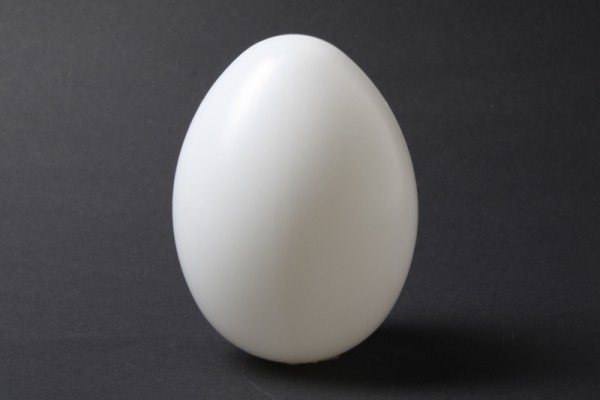 Kunststoff-Eier / Plastikei, 10 cm, weiß