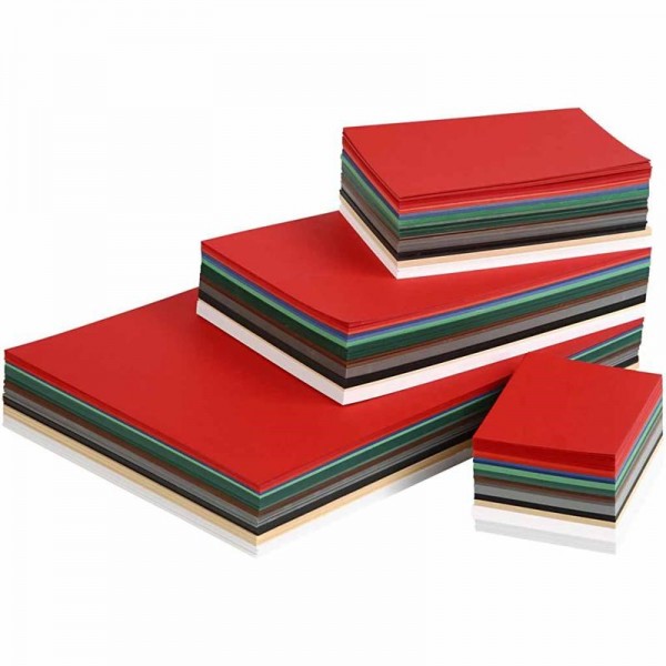 Weihnachtskarton, 180 g/m², A3-A4-A5-A6, 1500 Blatt, sort. Farbe