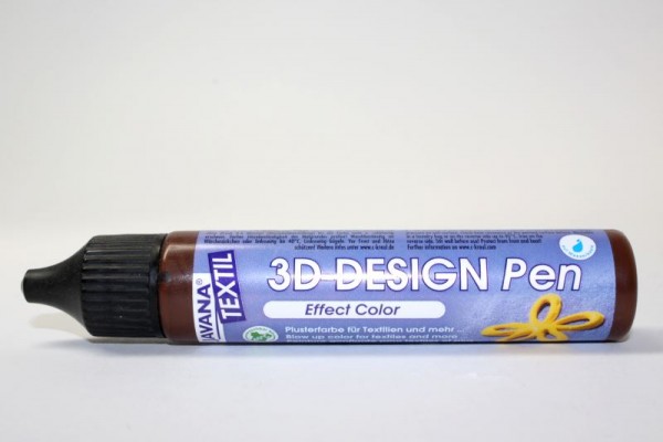 JAVANA TEXTIL 3D-DESIGN Pen, 29 ml, Braun
