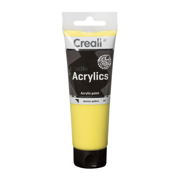 Creall-studio Acrylfarbe, 120 ml, Zitronengelb